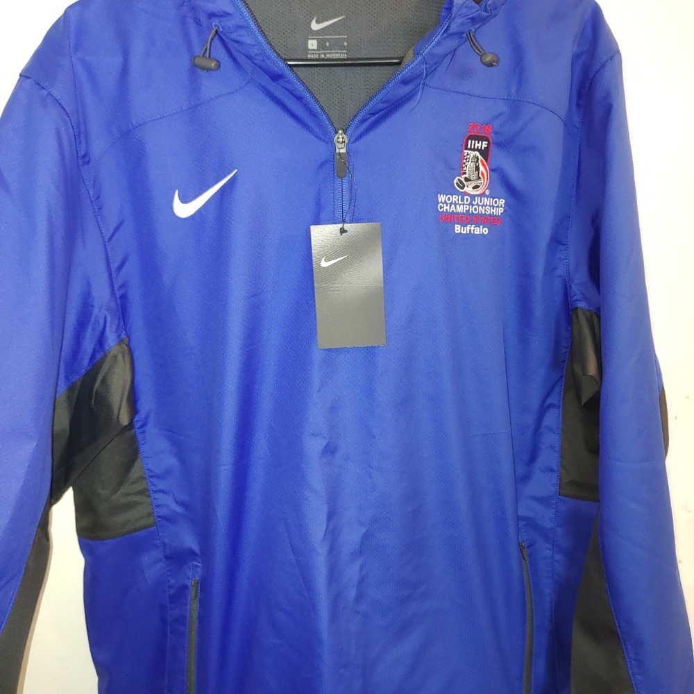 Nike NHL NWT 2018 World Junior Blue Windbreaker